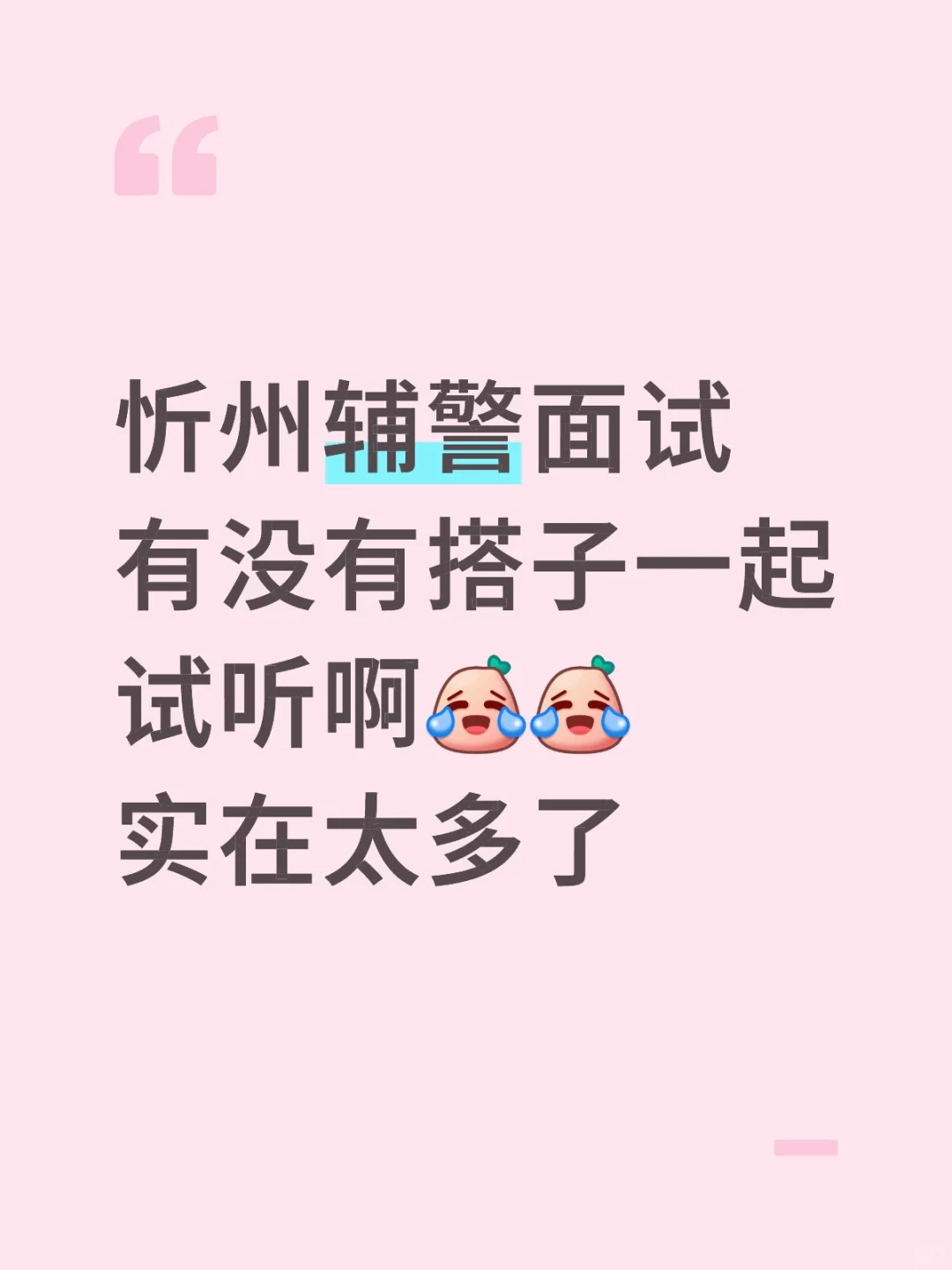 辅警面试