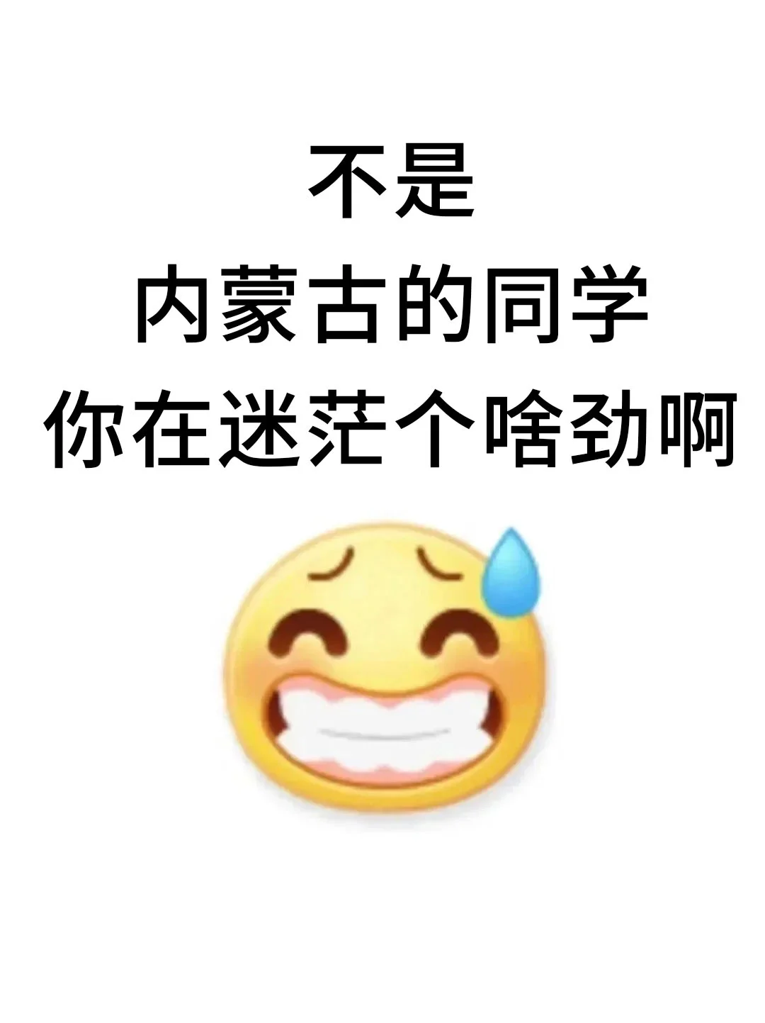 不是，内蒙古的同学你在迷茫个啥啊！
