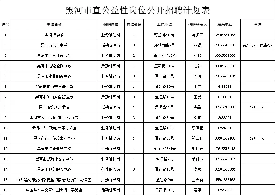 2025黑河市招聘27人【曲线入编】
