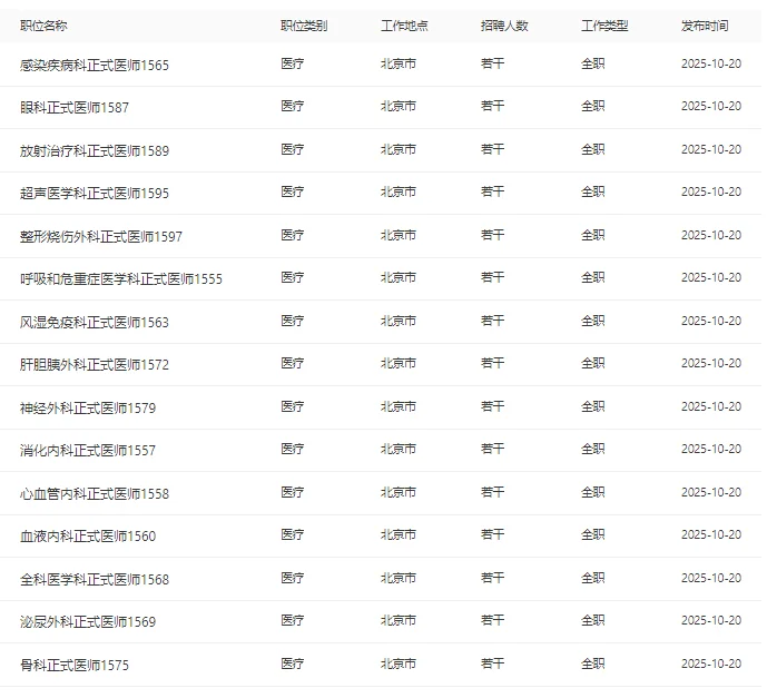 北京大学第一医院2026招聘公告