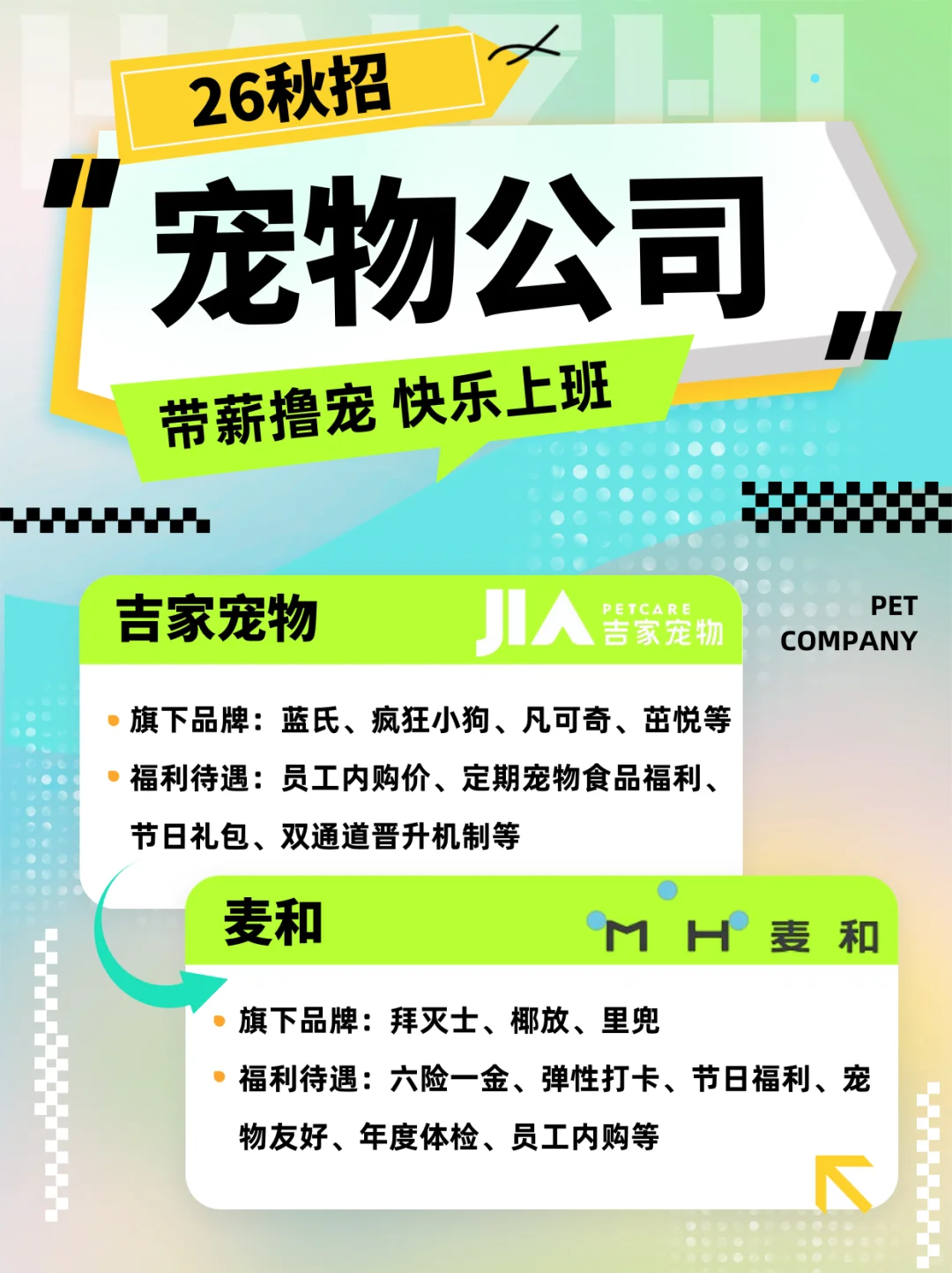 秋招来宠物公司上班❗️带薪撸宠（含内推🔥）