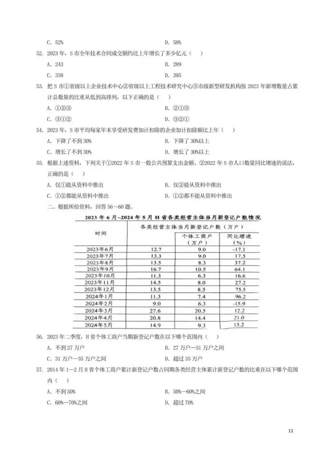 25年3月全国事业单位联考职测(D类)