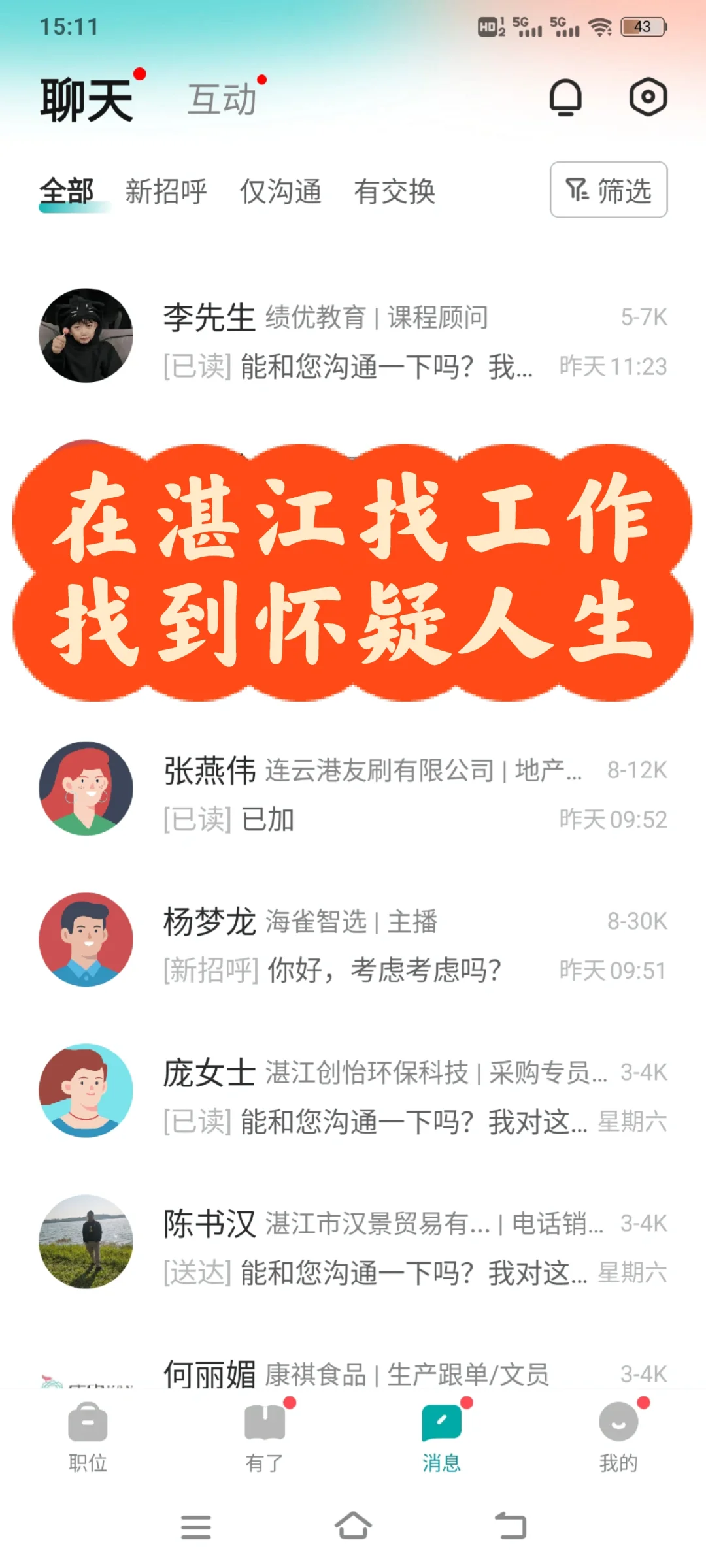 找工作抑郁了
