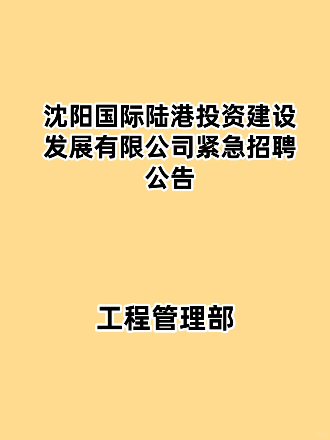 2025年沈阳国际陆港投资发展有限公司招聘