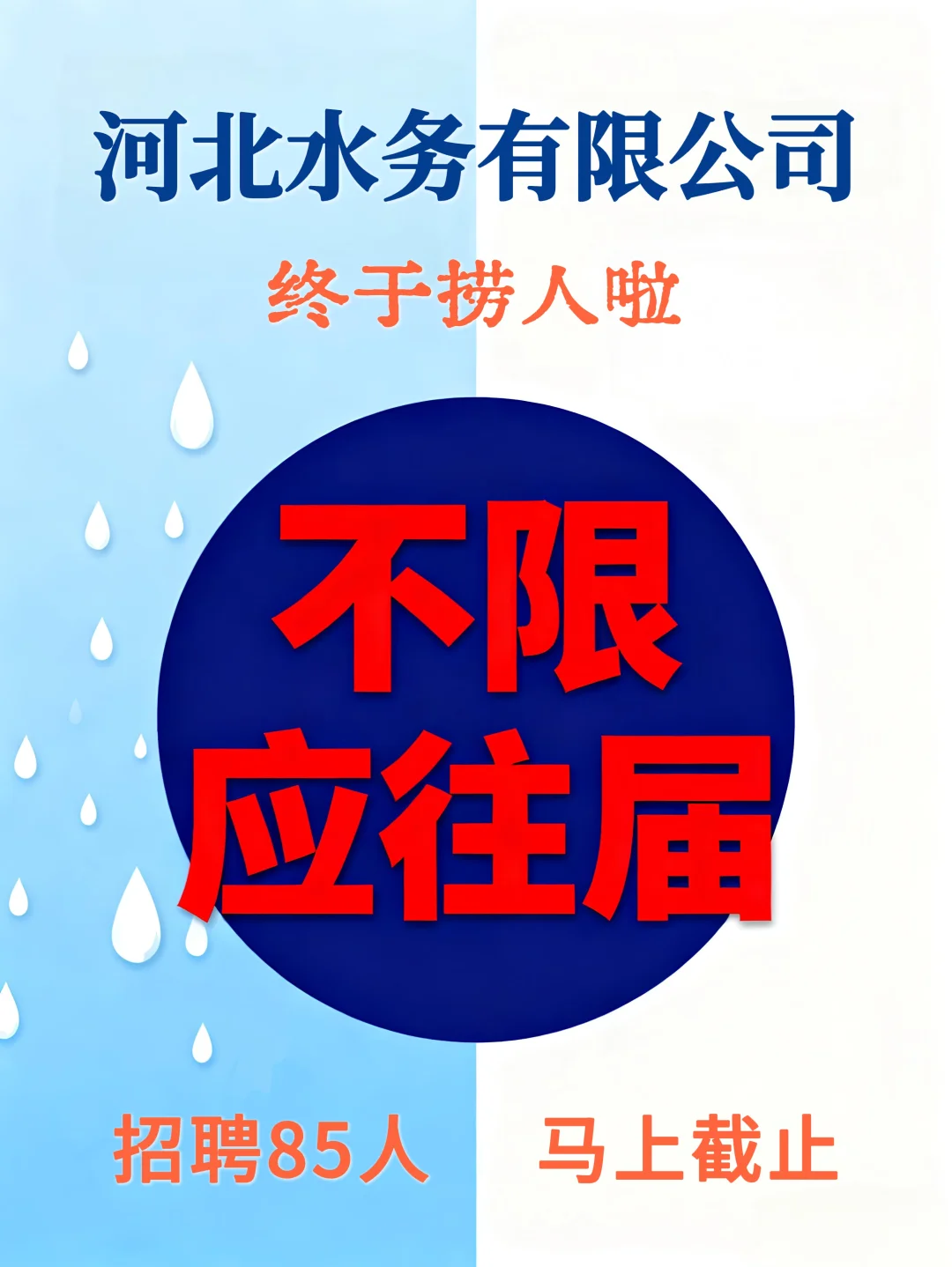 河北水务有限公司捞人啦！不限应往届！