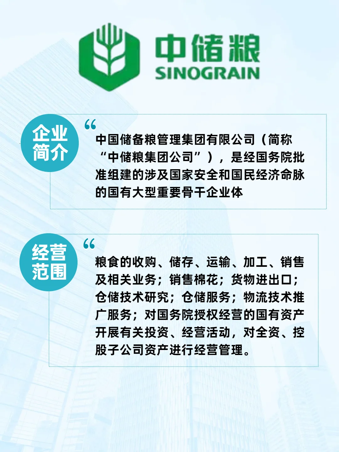 中储粮集团人才引进计划