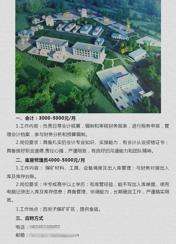 黑河市西岗子煤矿招聘
