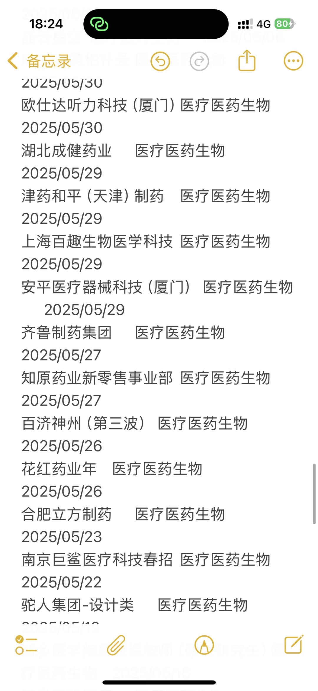 9.1-9.11医疗医药生物类秋招企业汇总