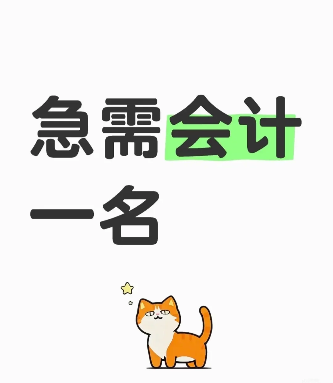 成都急招财务一名