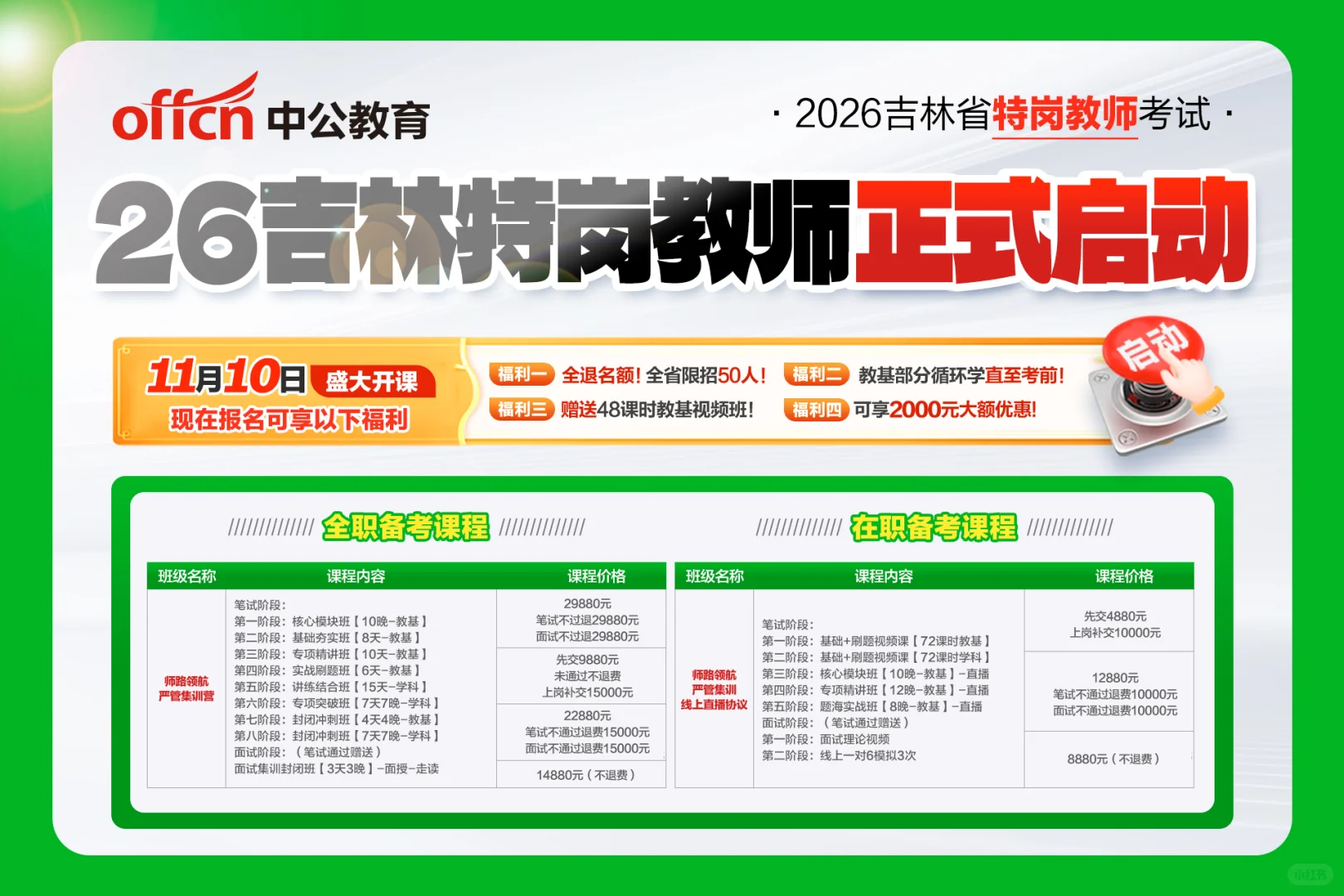 2026年吉林省特岗教师考试