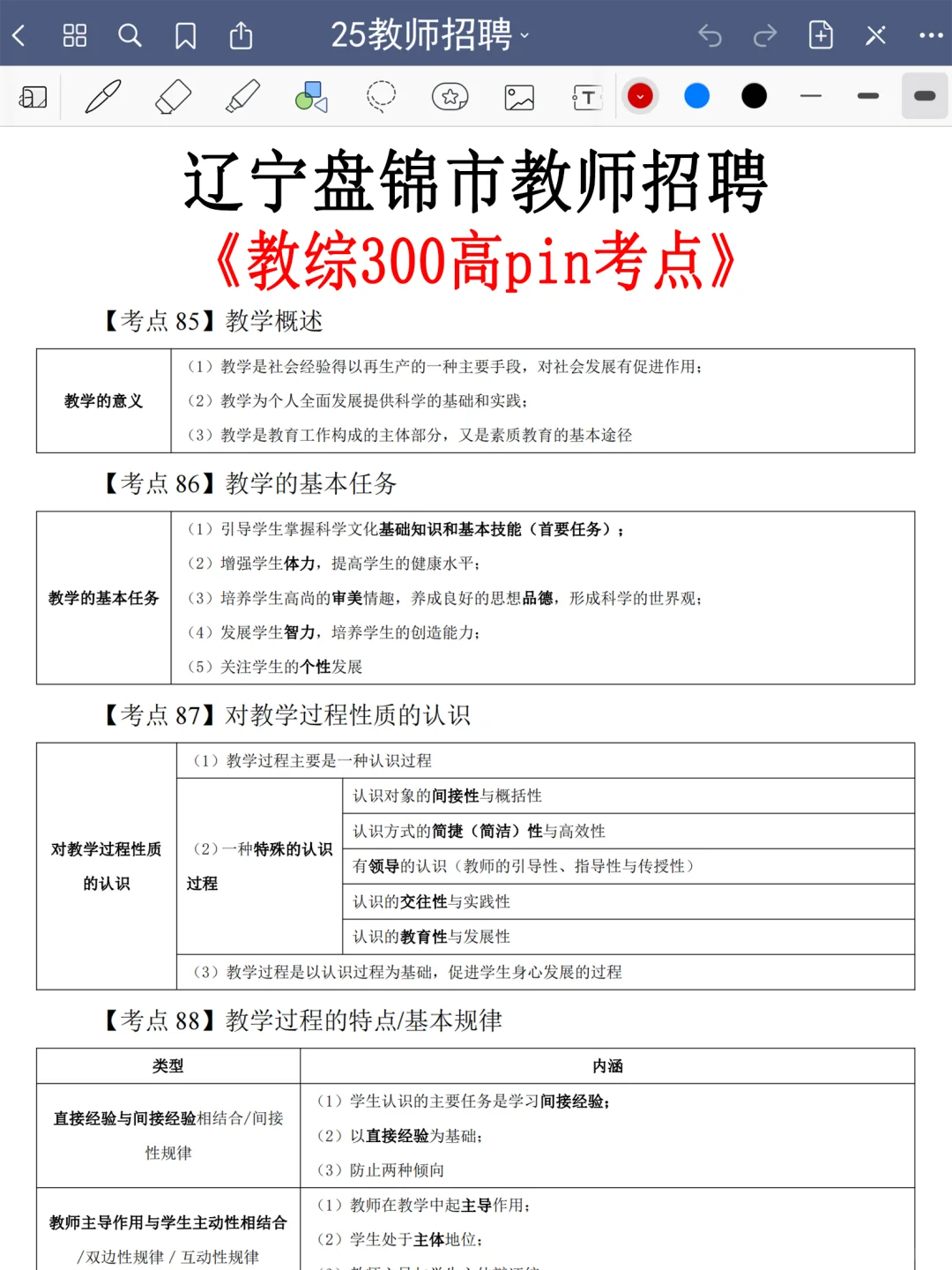 友情提醒：盘锦市教招别裸考！背完保底85分