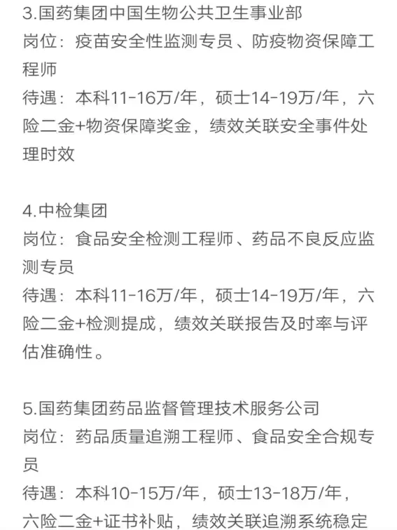 公共卫生专业秋招可以投央国企（7）