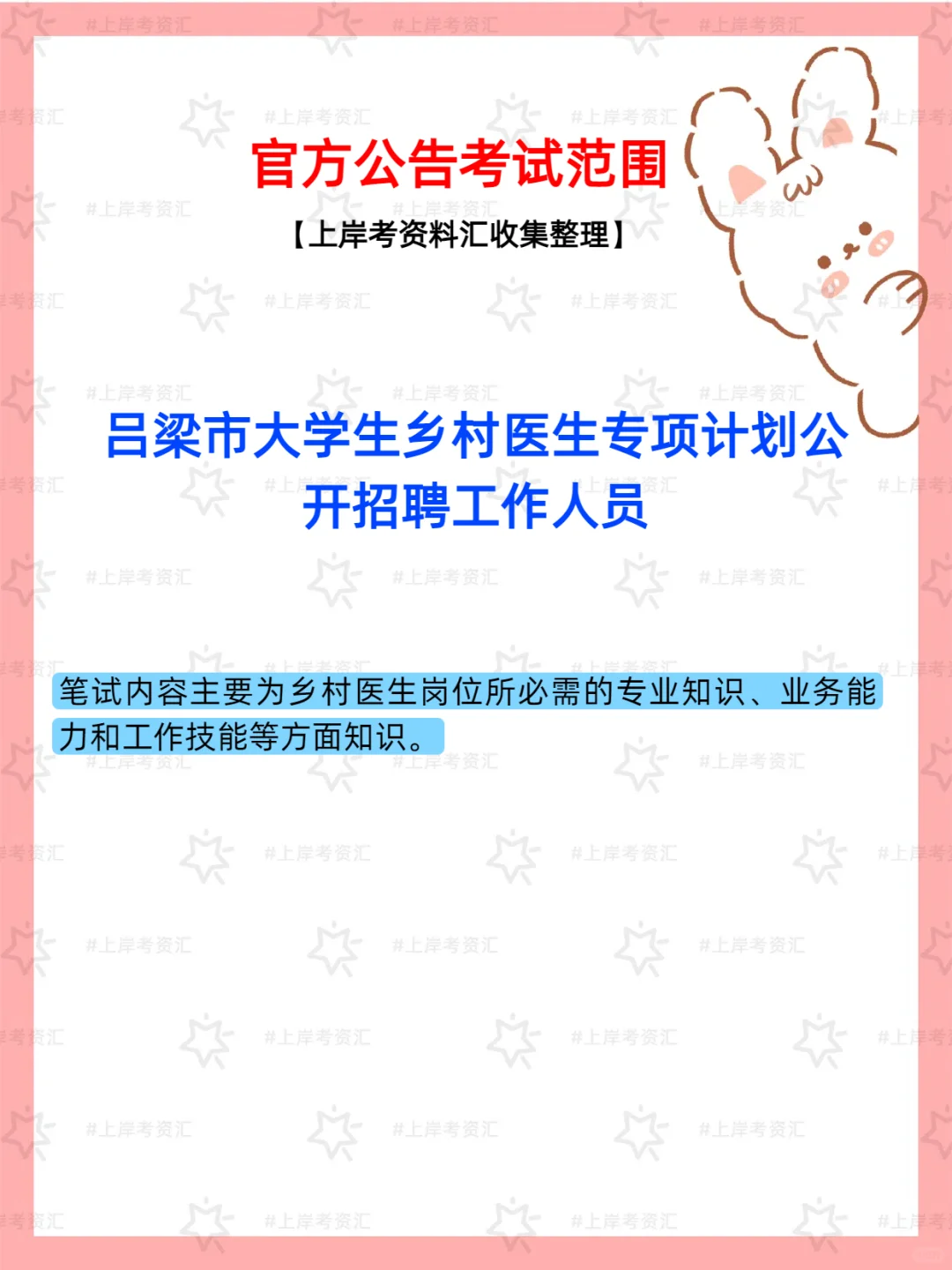 吕梁市大学生乡村医生专项计划2025招聘