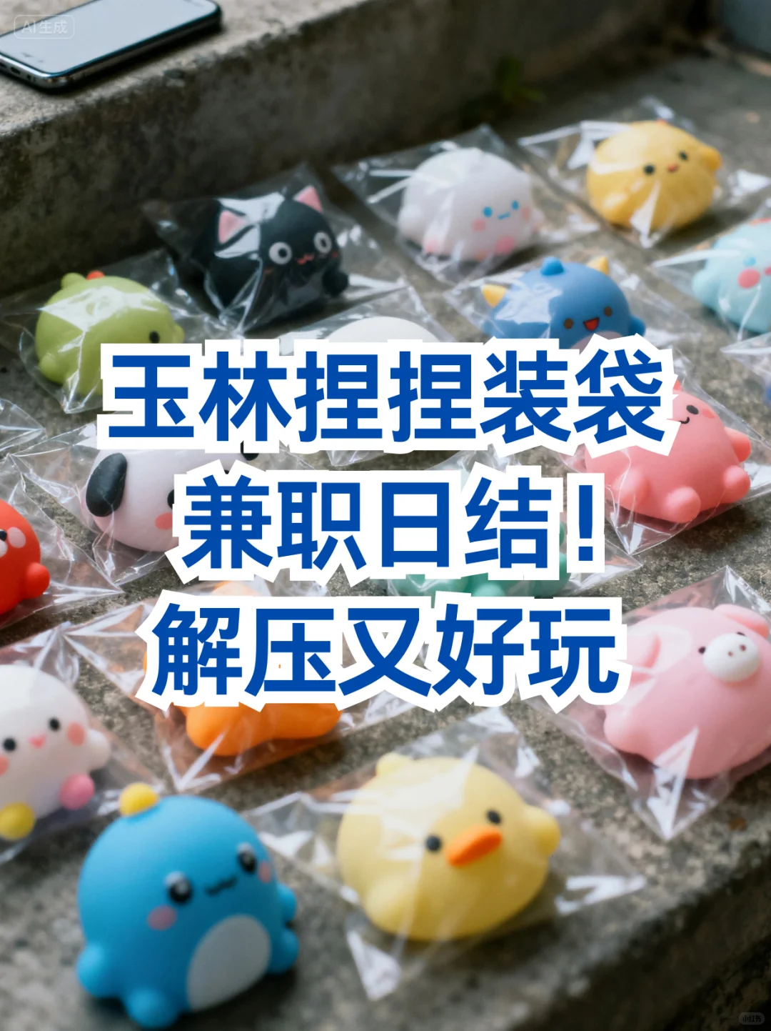 玉林捏捏装袋兼职！解压又好玩～🧸