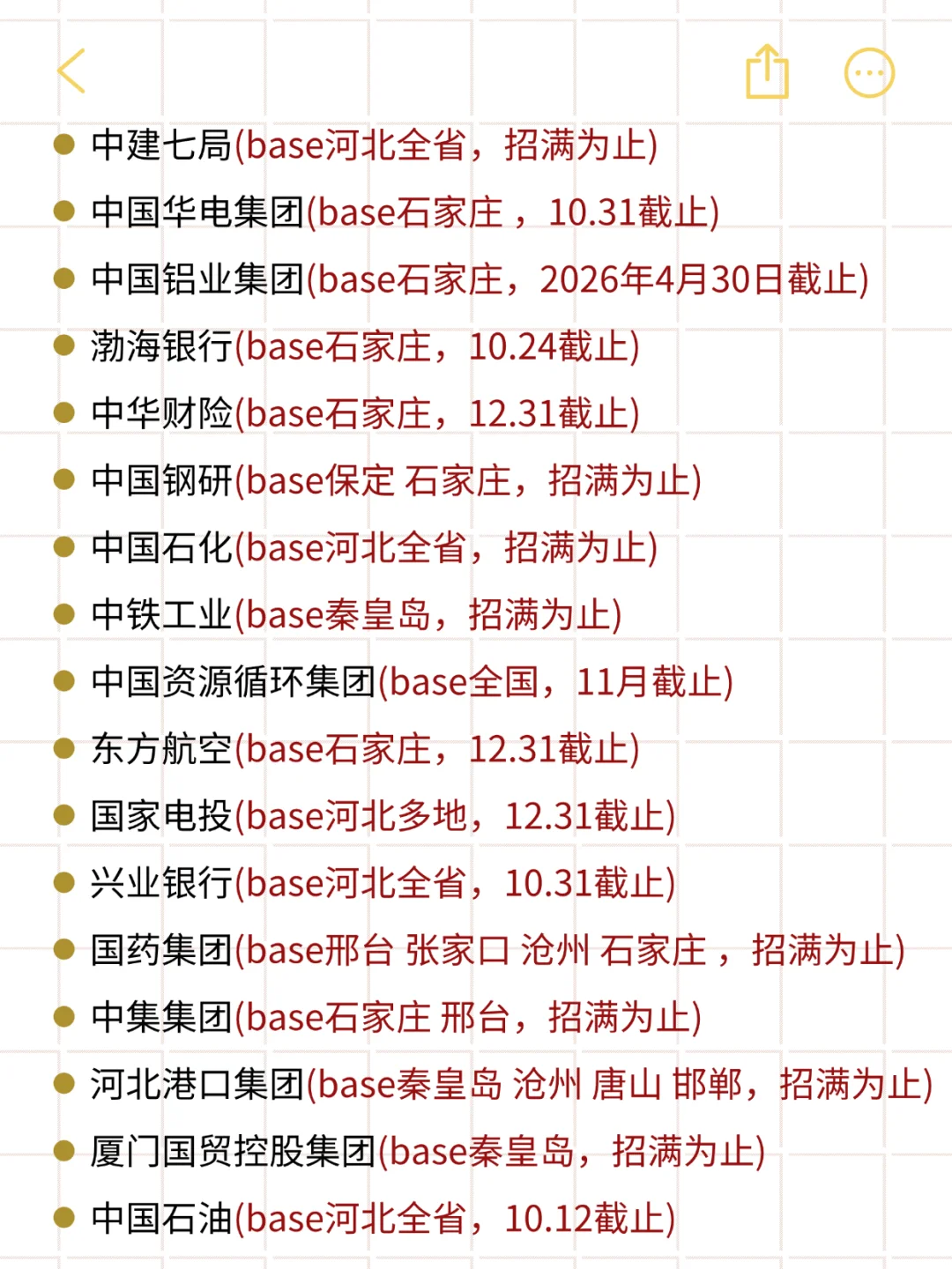 逼自己一把，把河北校招投完！