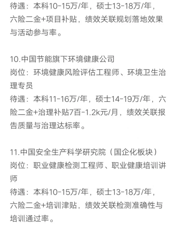 公共卫生专业秋招可以投央国企（7）