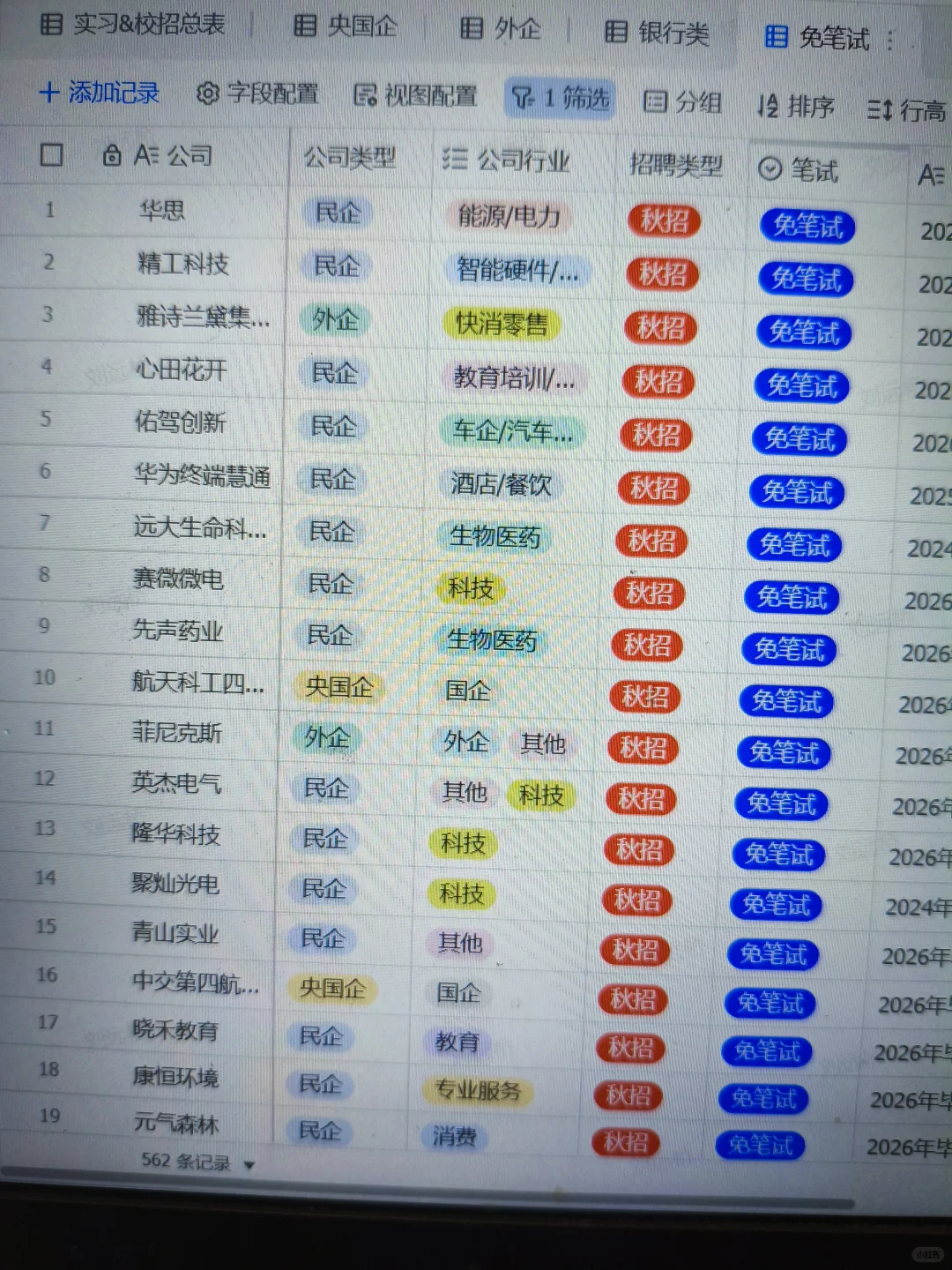 先把500家免笔试秋招 都投一遍！