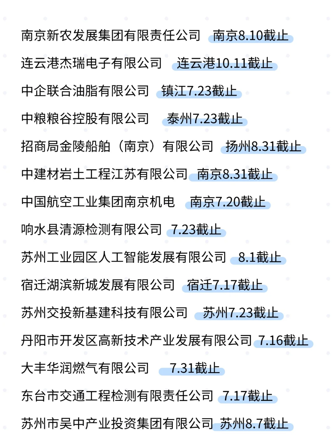 投完这些江苏校招，就可以直接躺平啦！