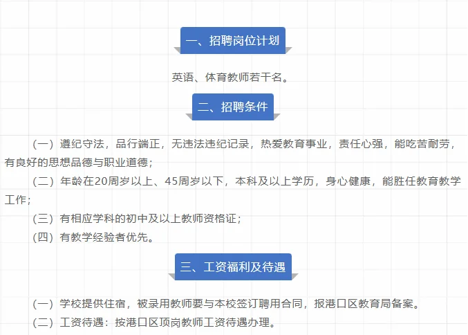 防城港市金湾中学顶岗教师招聘公告