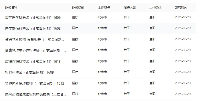 北京大学第一医院2026招聘公告
