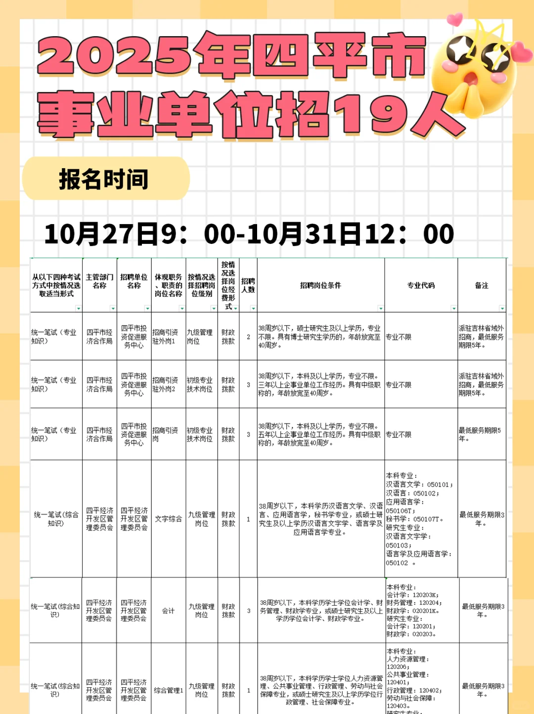 2025年四平市事业单位招19人