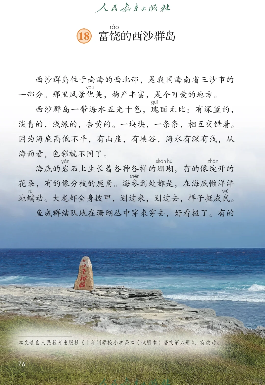【小语教师招聘面试逐字稿】富饶的西沙群岛