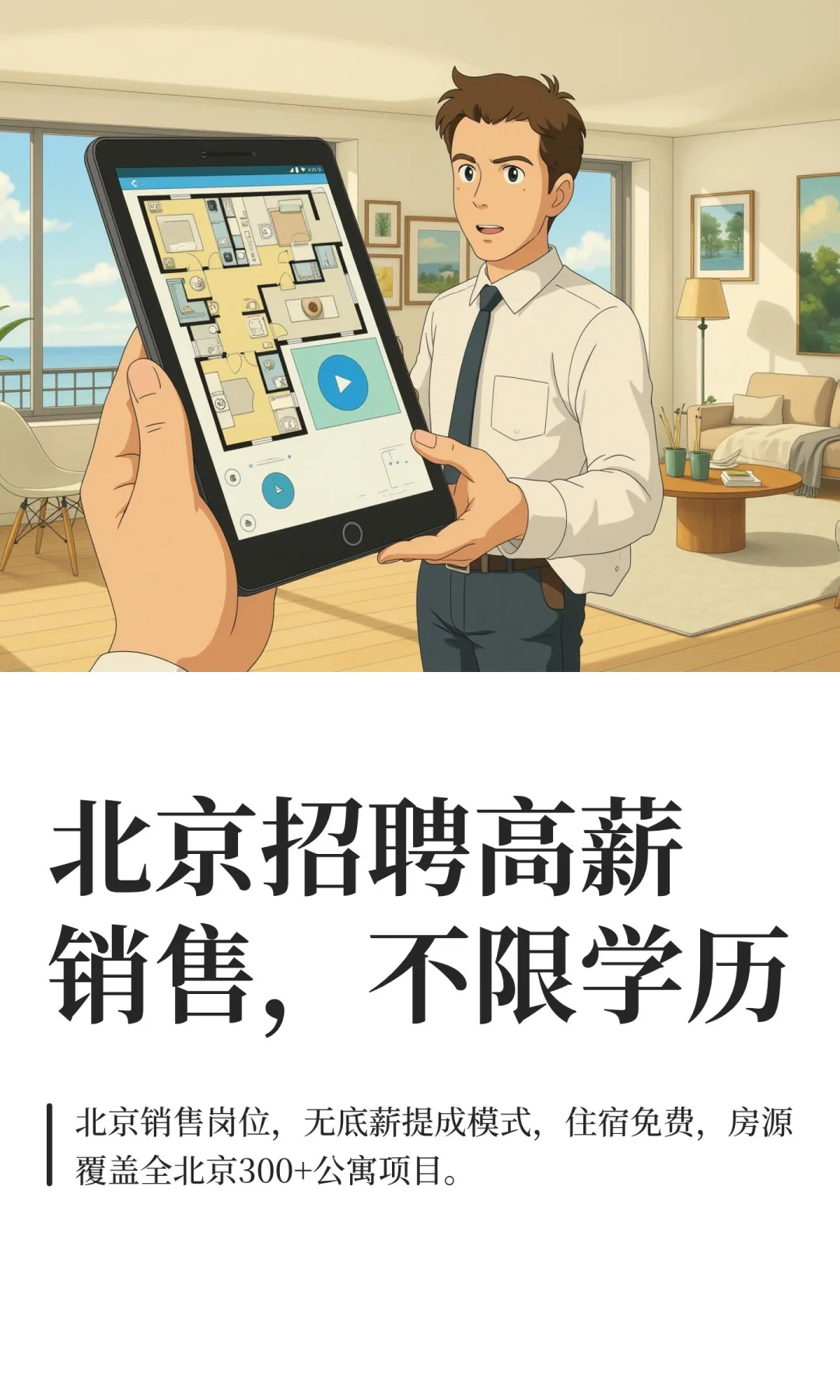 北京招聘高薪销售，不限学历