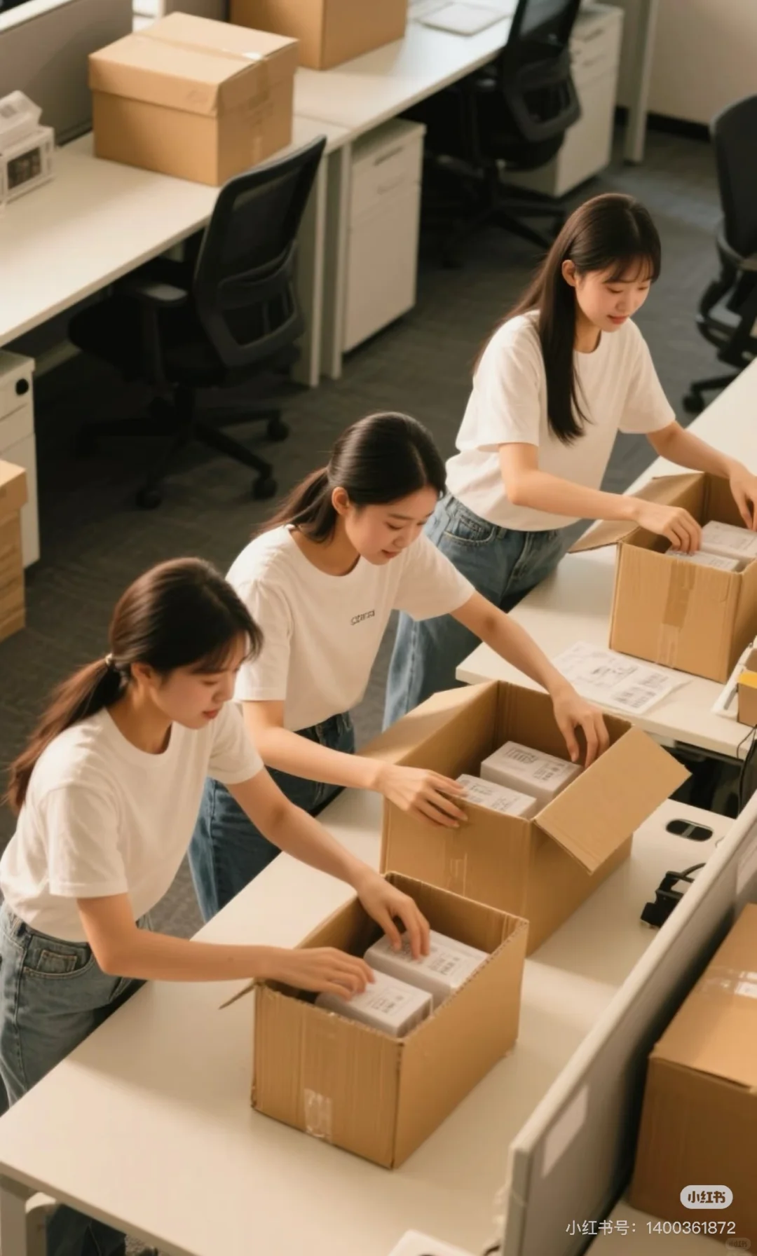 东莞寮步急招!办公室里的女生打包临时工