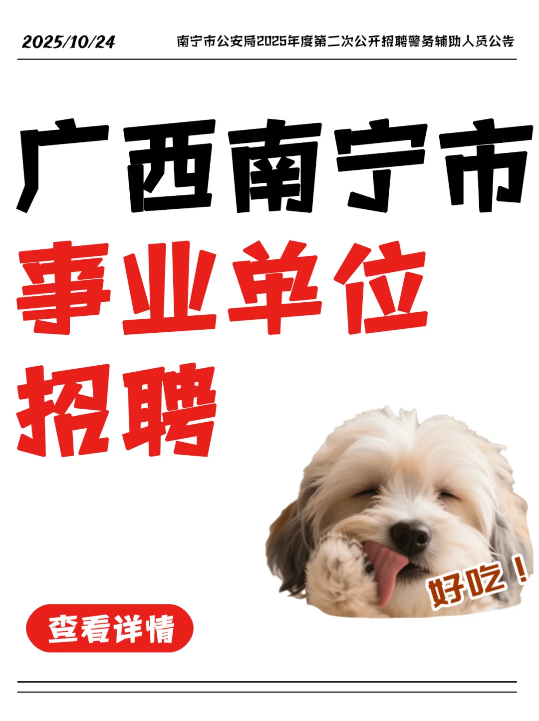 🔥南宁辅警享四险一金招人啦