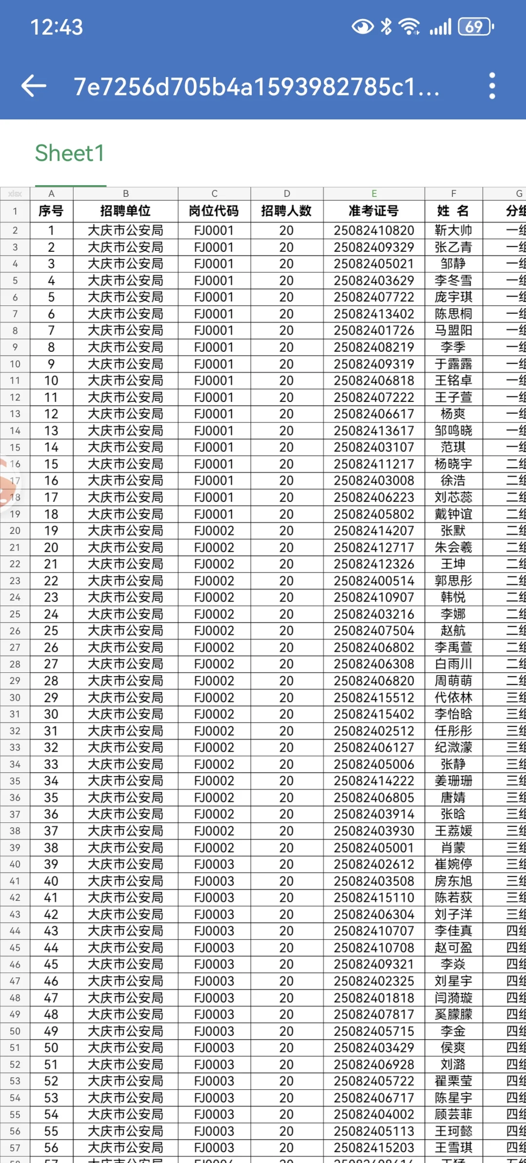 大庆辅警第一批招聘体检名单已出