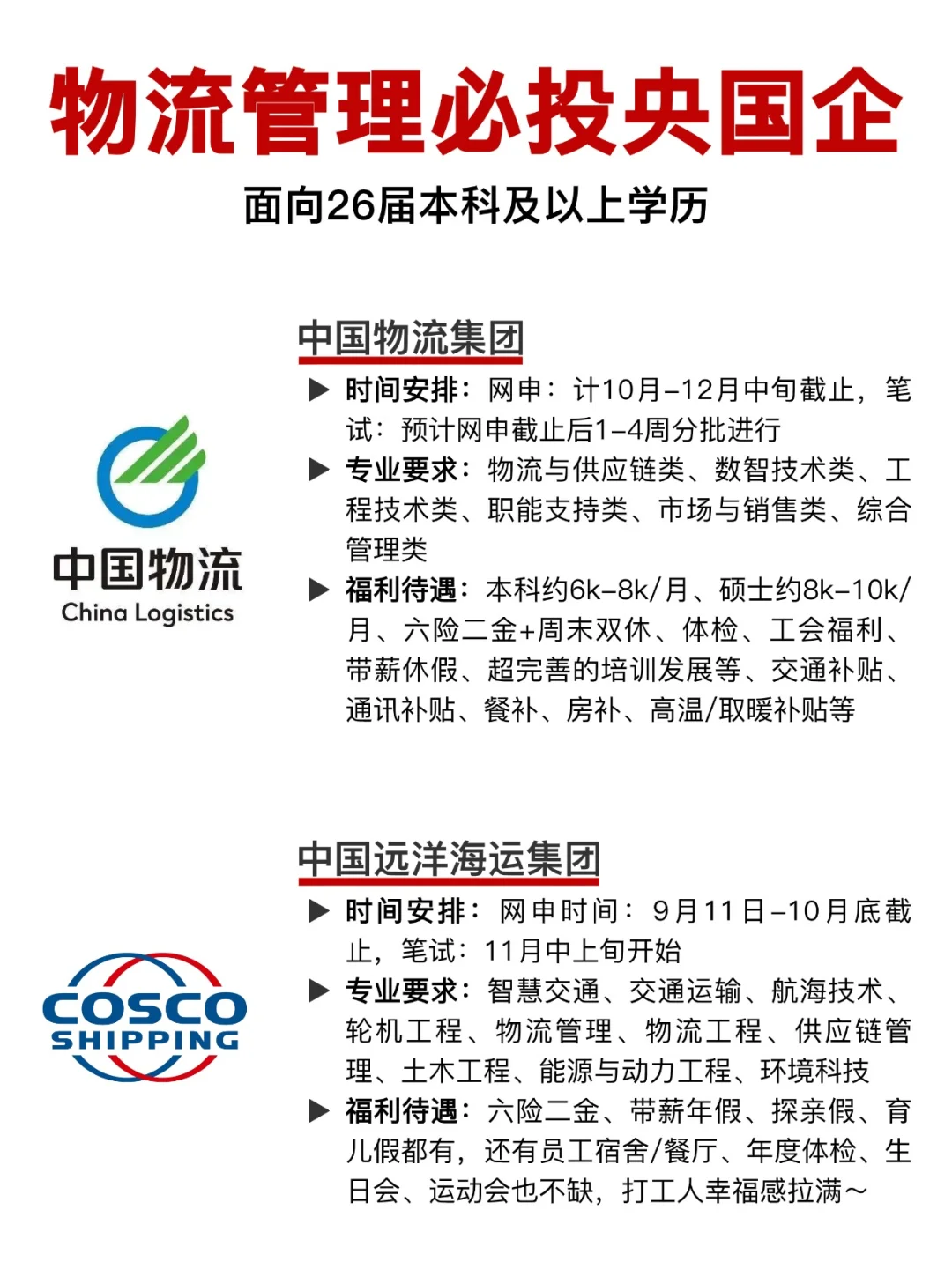 物流管理必投央国企
