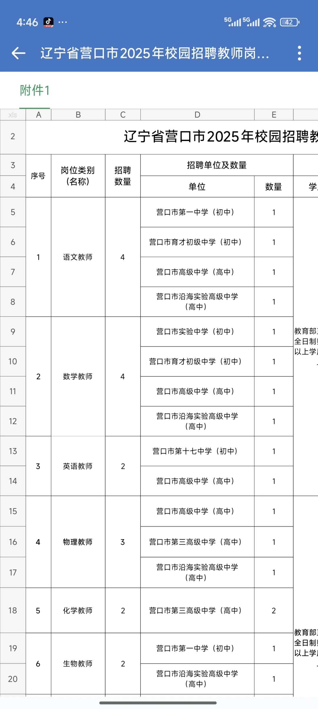 营口市教育局教师