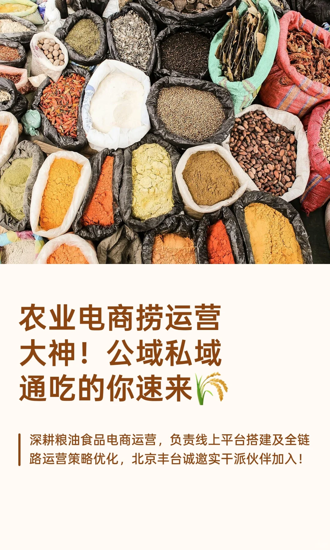 农业电商捞运营大神！公域私域通吃的你速来