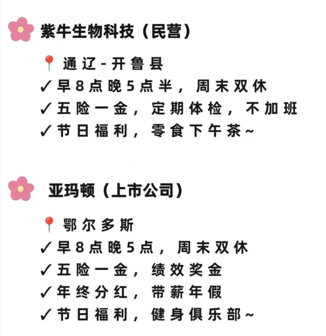 内蒙大专生速看！5家可投好公司附岗位表