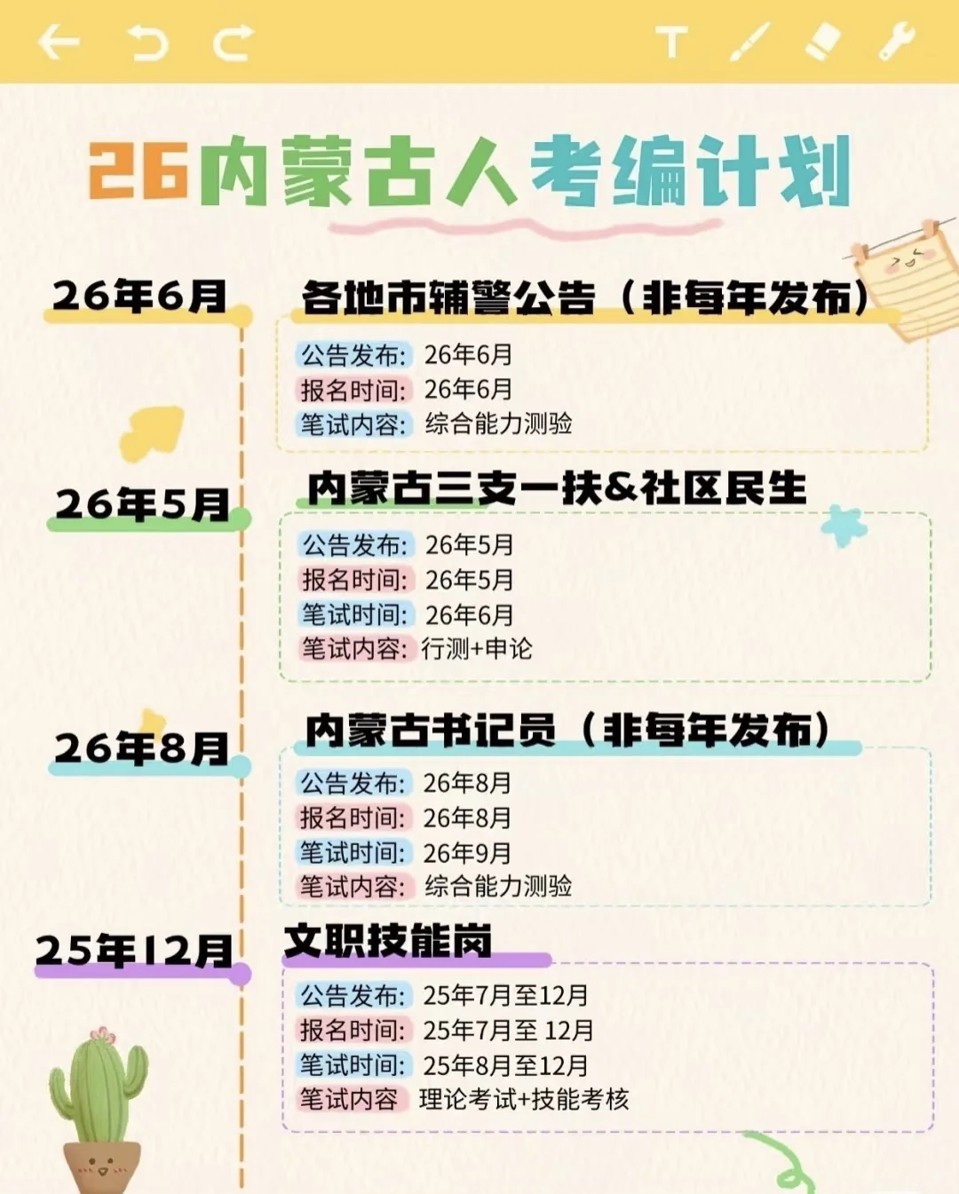 考编计划