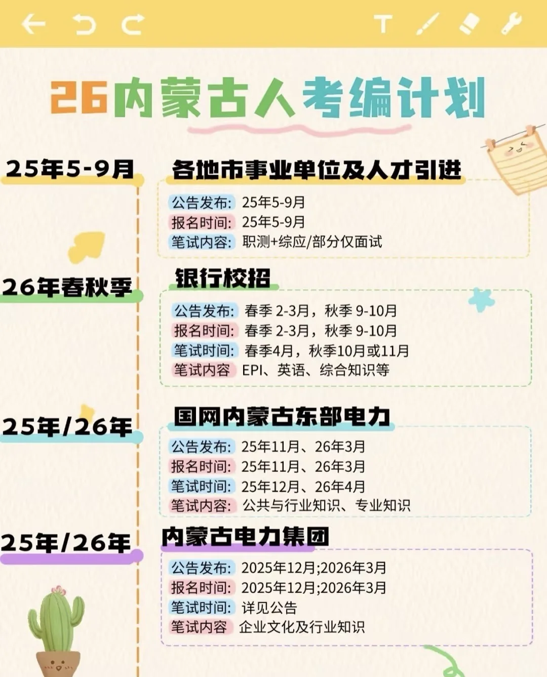 考编计划