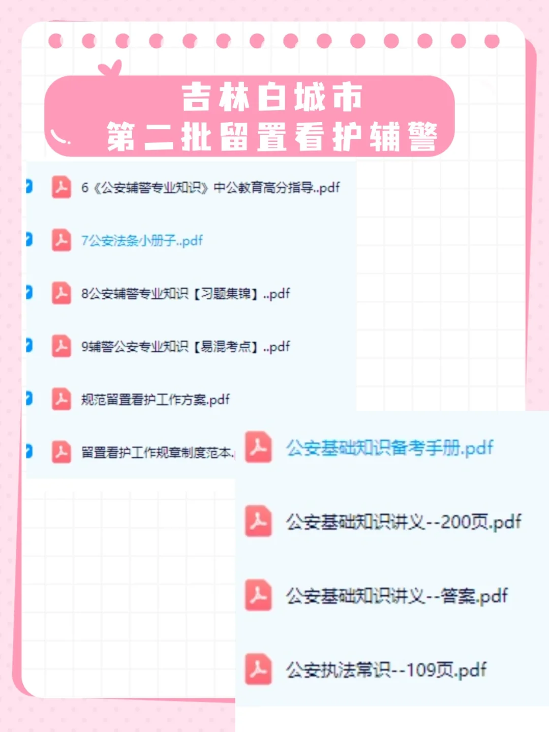！吉林白城市公安局招聘129名辅警 公告来啦