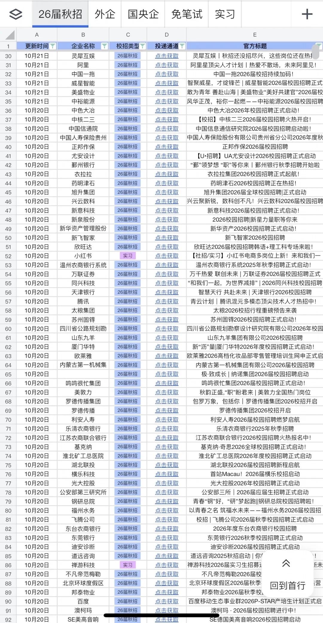 10.21 最后再冲一波免笔试秋招🙆🏻‍♀️