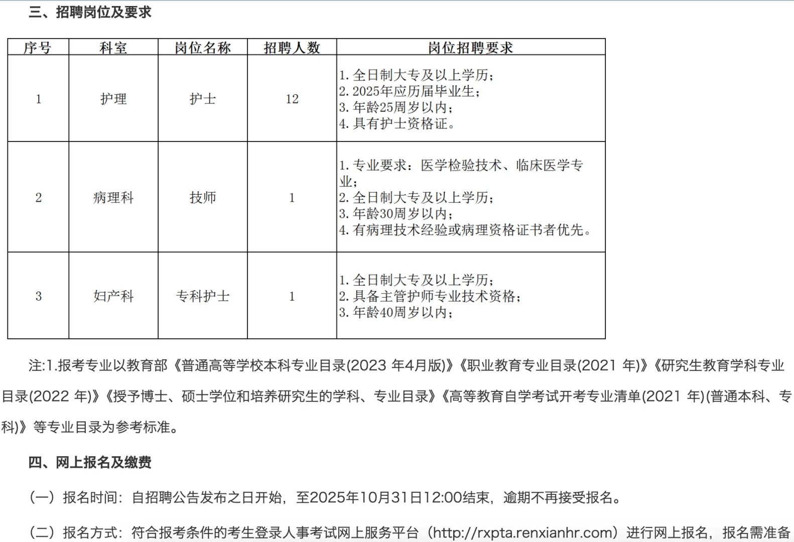 2025年安中医一附院护理招聘13人！