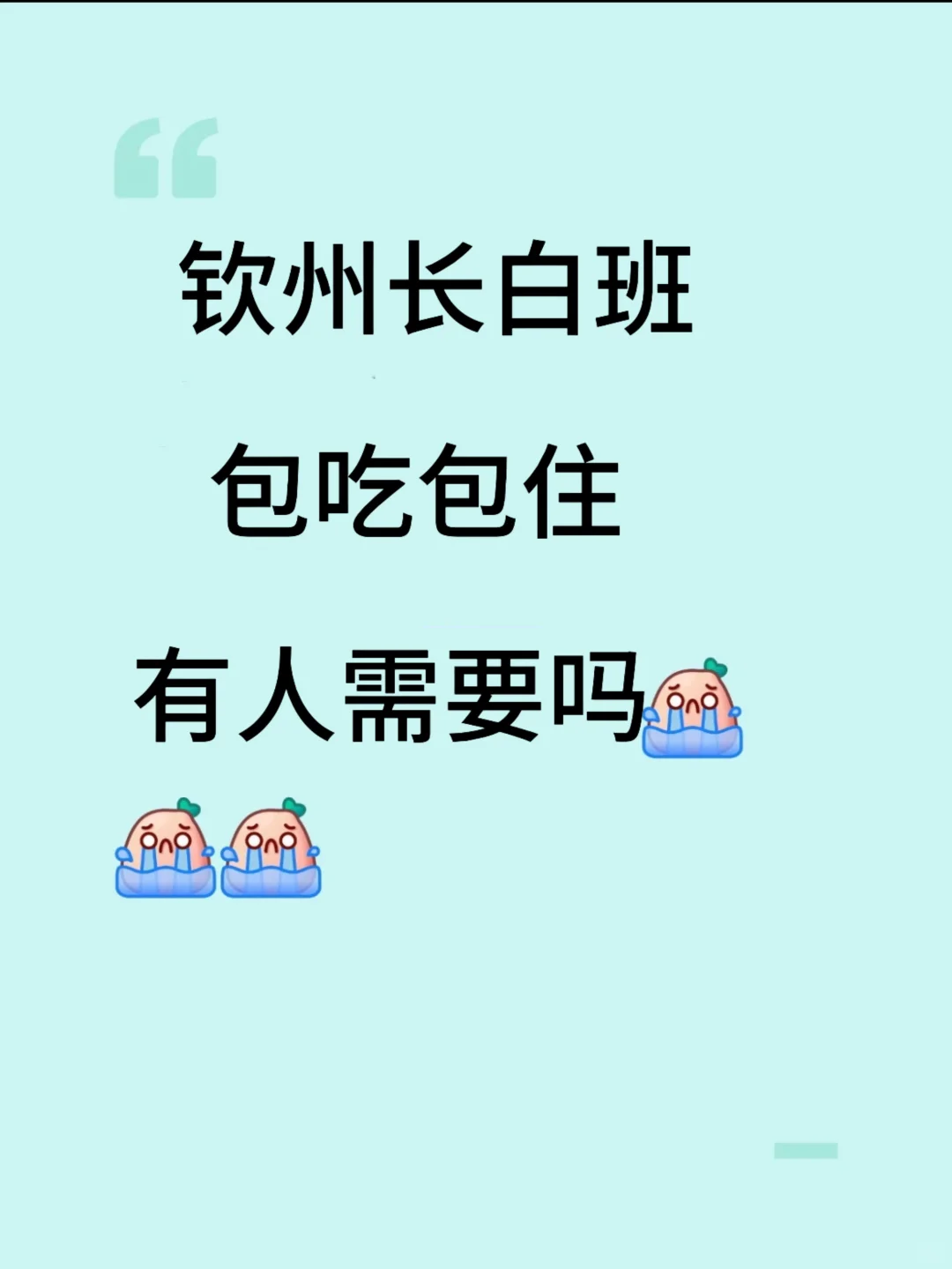 钦州没人要找工作了吗