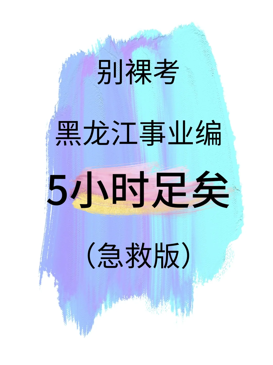 10.25黑龙江事业编，5h背完，保本85+