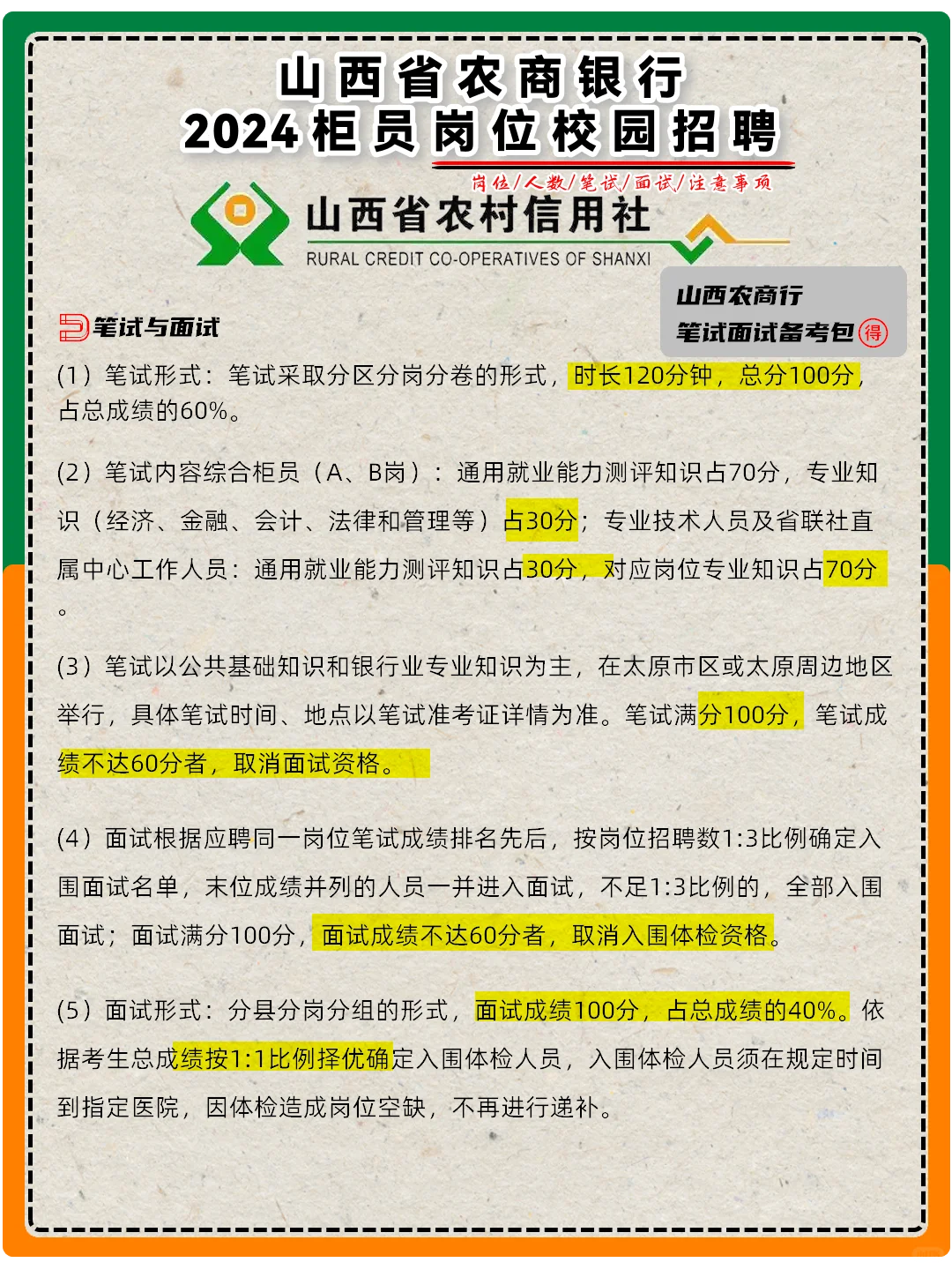 23/24/25届,山西省农商银行2024校园招聘