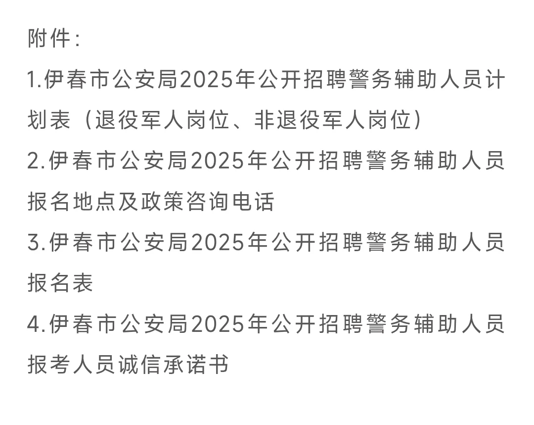 伊春市公安局2025年公开招聘警务辅助人员公
