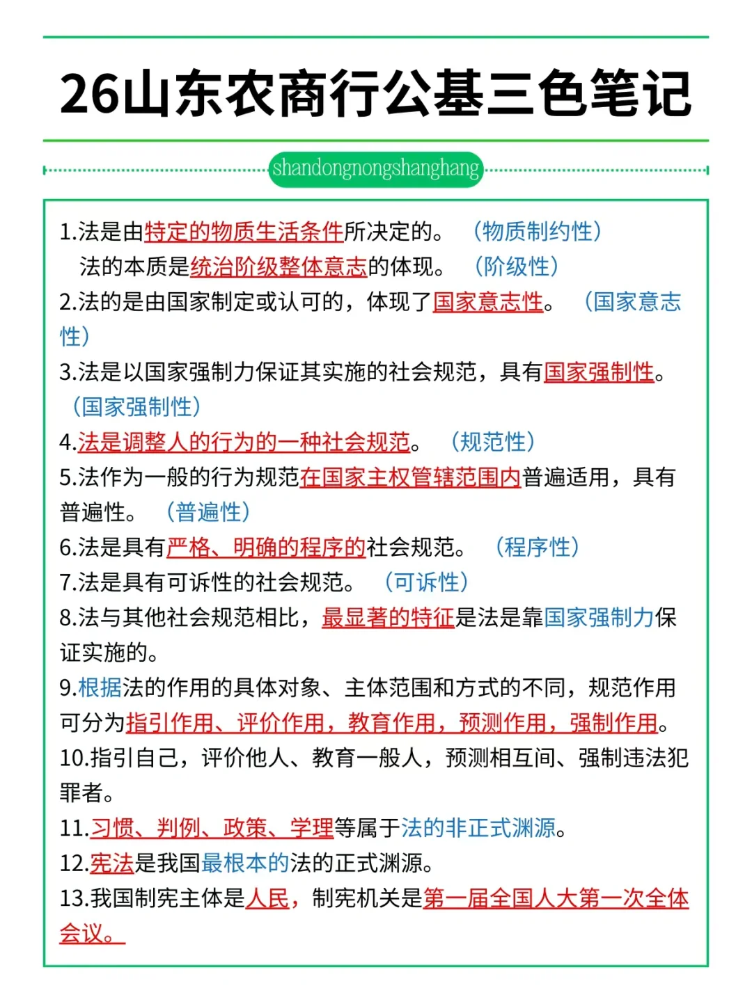 友情提醒：26山东农商行别裸考！背完保底85