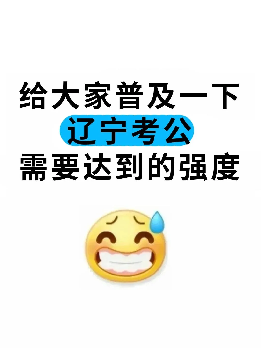 给大家普及一下辽宁考公需要达到的强度