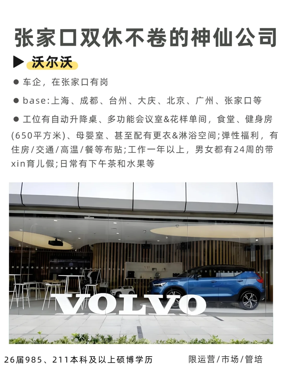 张家口双休不卷的神仙公司