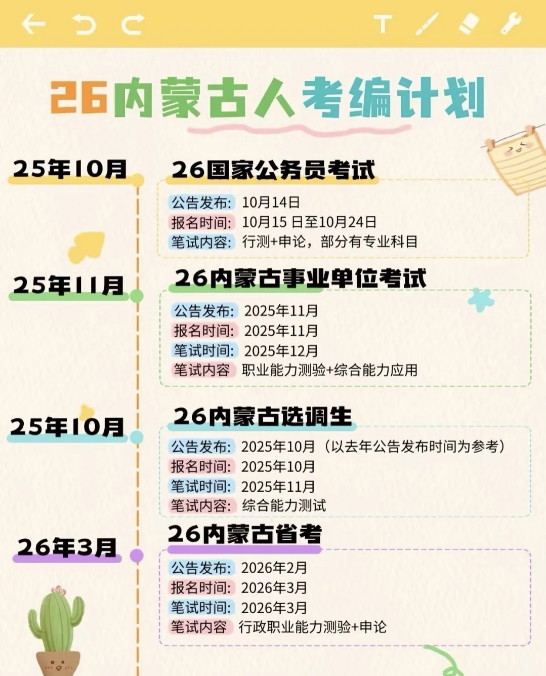 考编计划