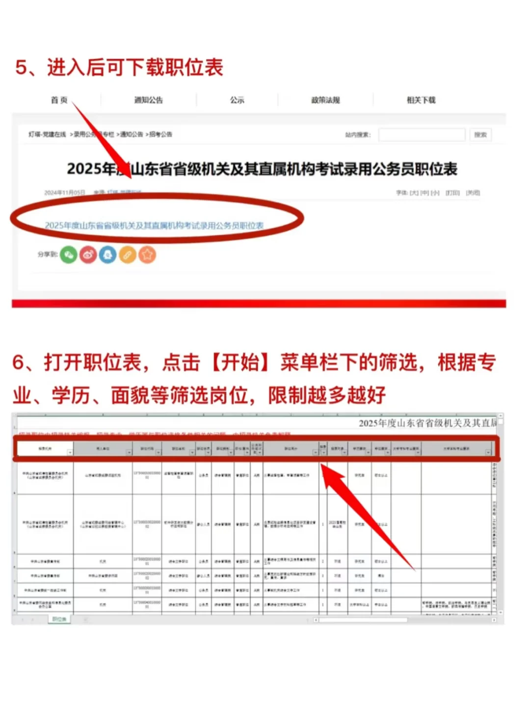 一篇教会你如何筛选26山东省考岗位表！