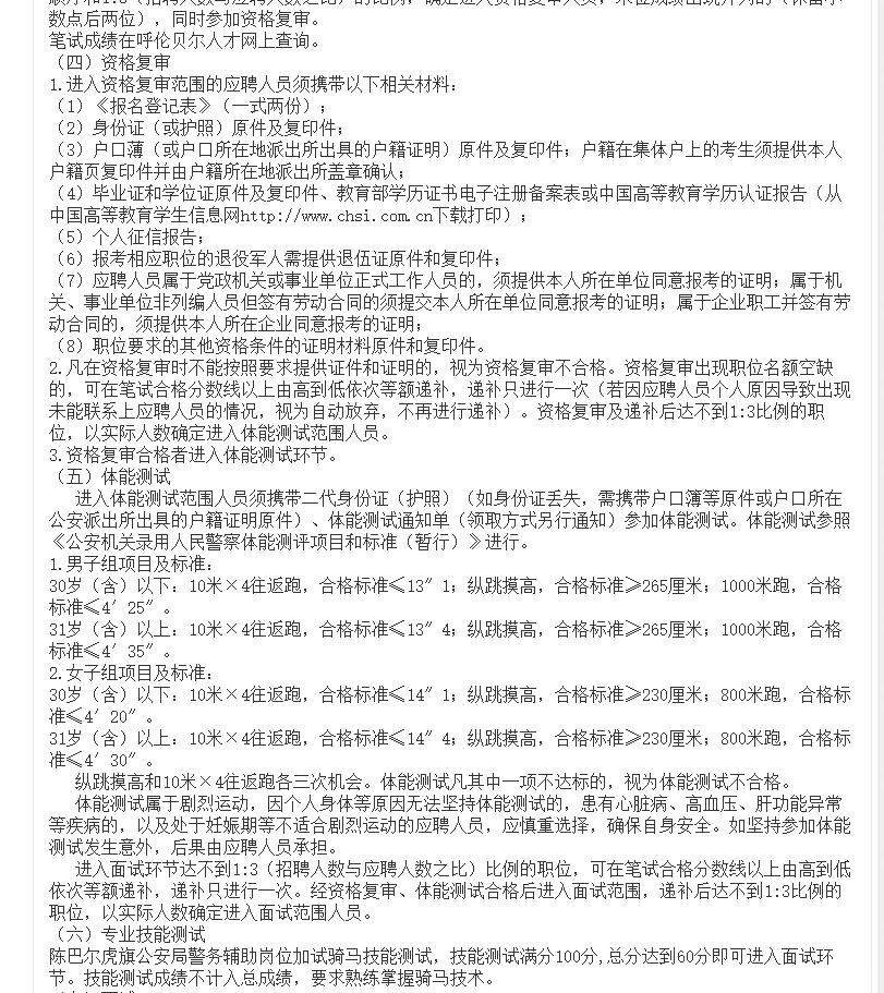 2022年呼伦贝尔市公安局招聘683名辅警简章