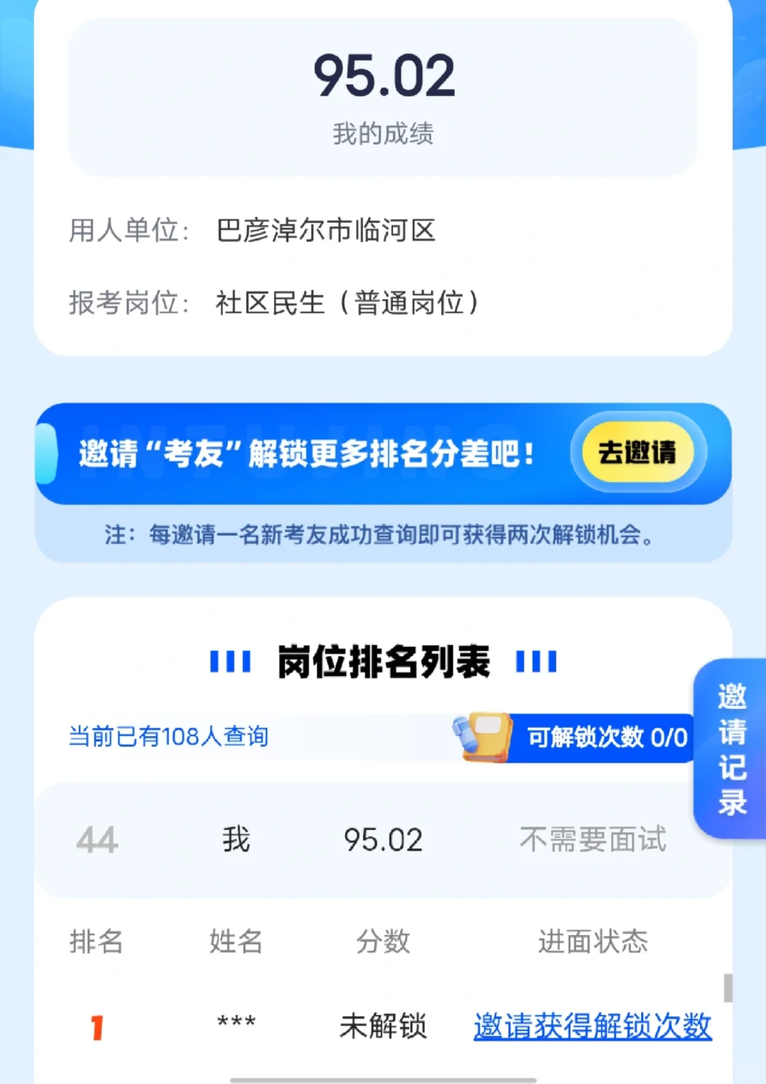 临河社区太卷了吧，95排44